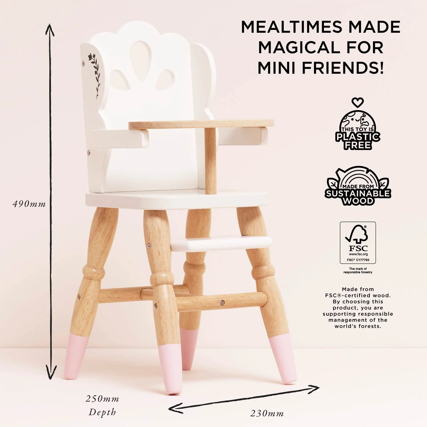 Wooden Dolls Highchair - Image 6