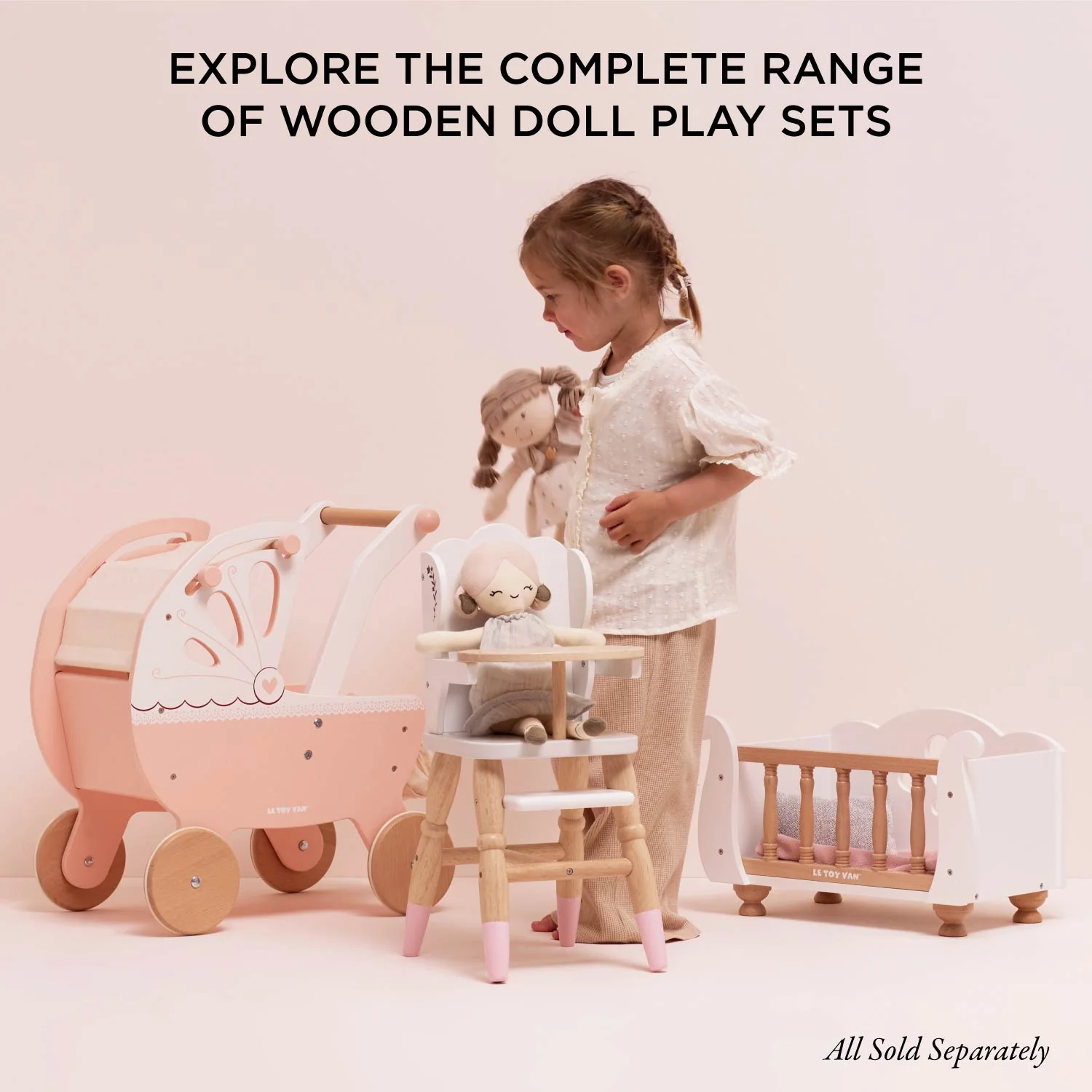 Wooden Dolls Cot - Image 7