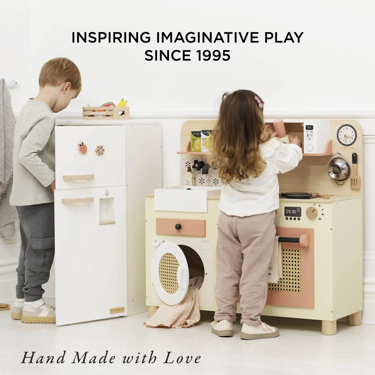 Rattan Family Wooden Play Kitchen - Image 7