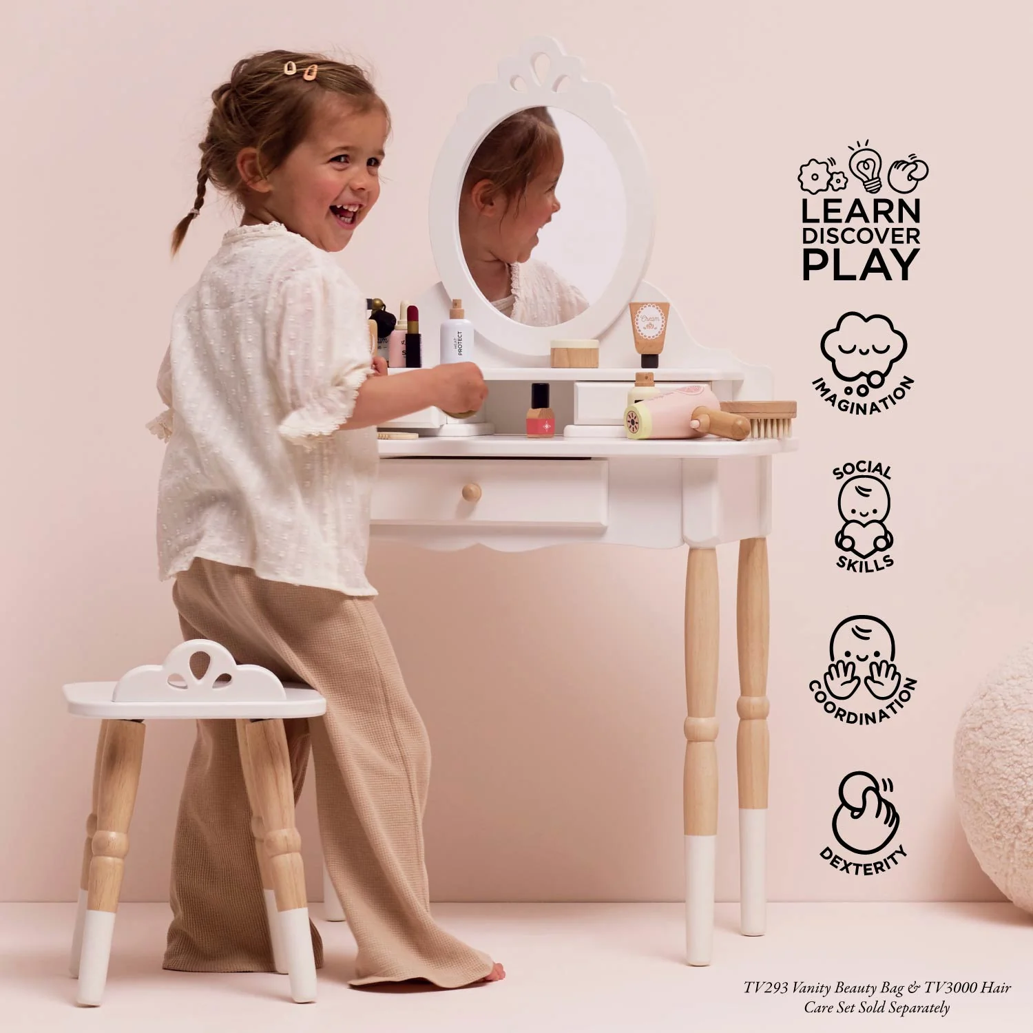 Dressing-up Vanity Table & Stool - Image 3