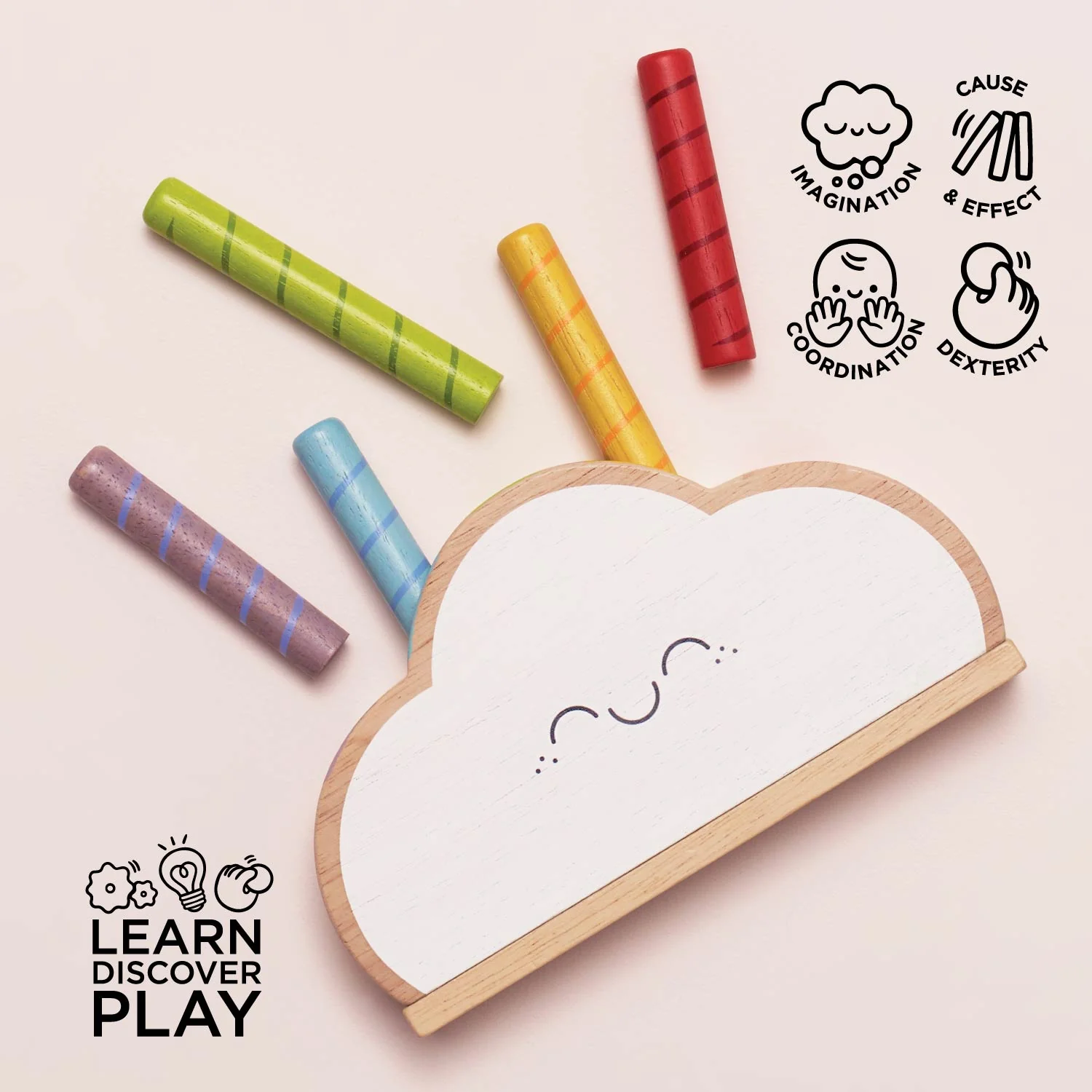 Rainbow Cloud Pop-up Toy - Image 3