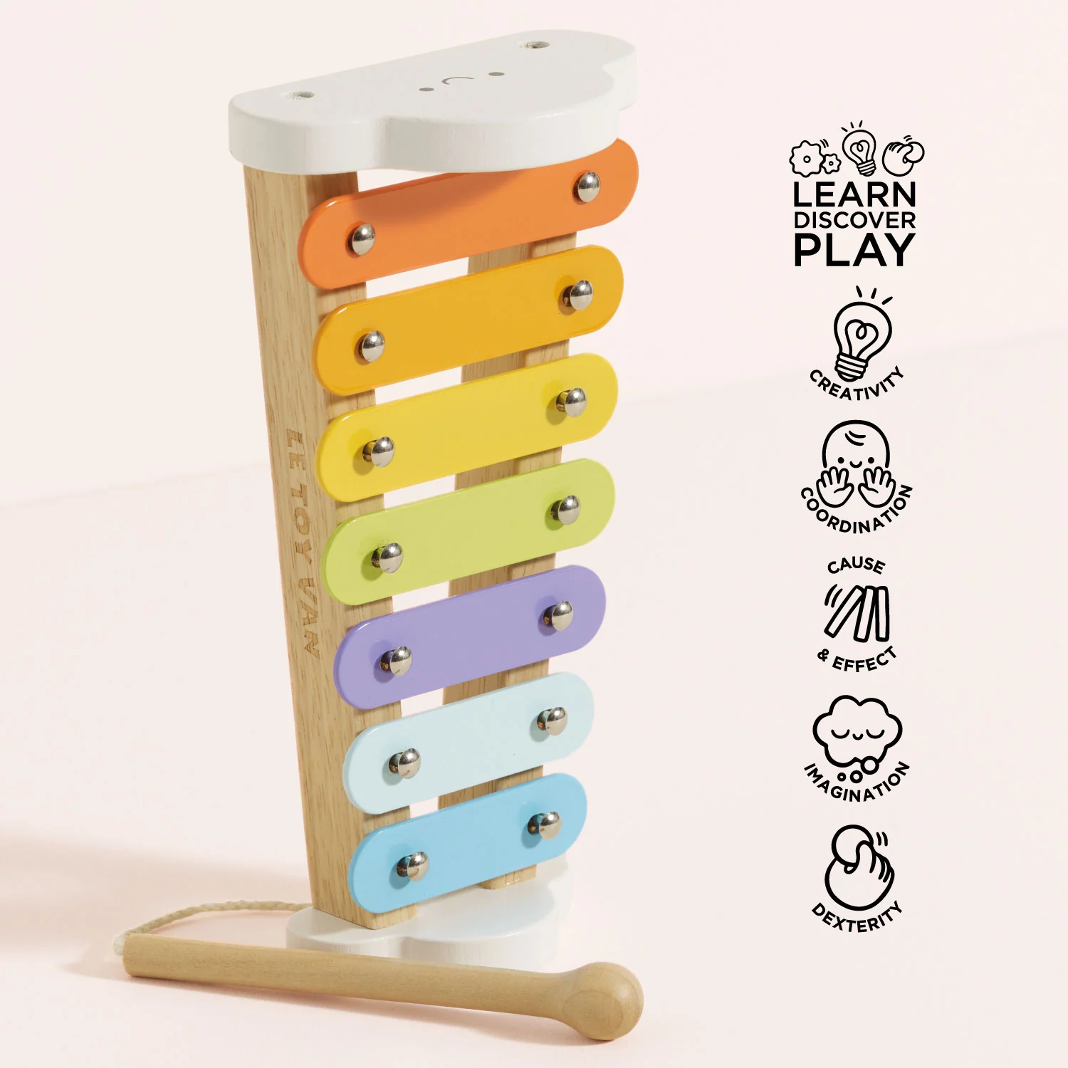 Rainbow Wooden Xylophone - Image 3